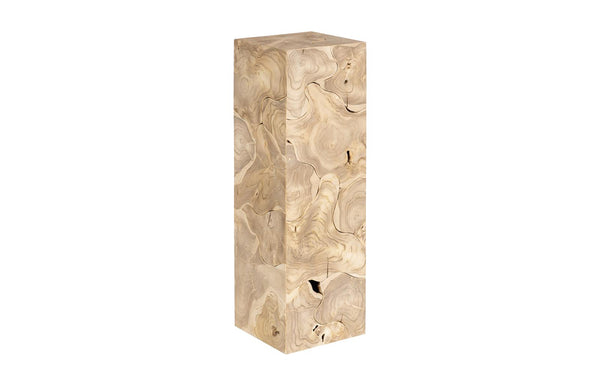 Phillips Collection Home Decor Phillips Collection Teak Slice Pedestal, Square, Bleached ,  LG