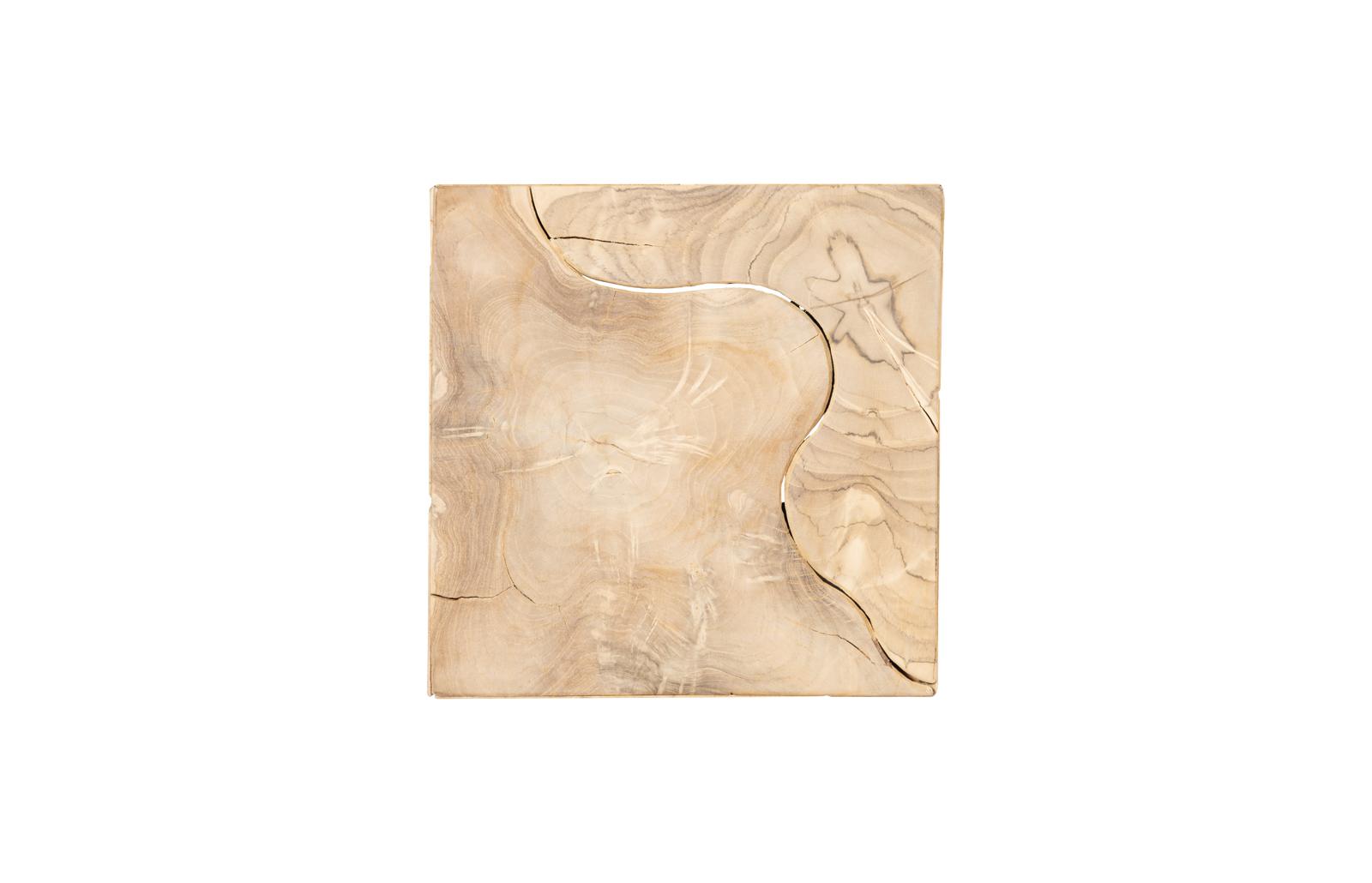 Phillips Collection Home Decor Phillips Collection Teak Slice Pedestal, Square, Bleached , MD