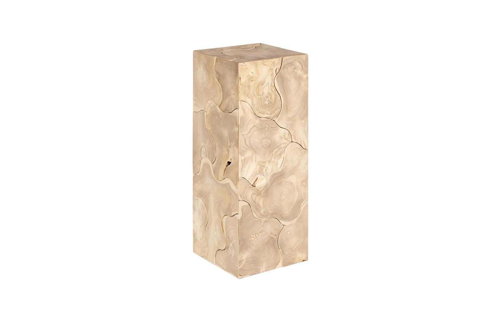Phillips Collection Home Decor Phillips Collection Teak Slice Pedestal, Square, Bleached , MD