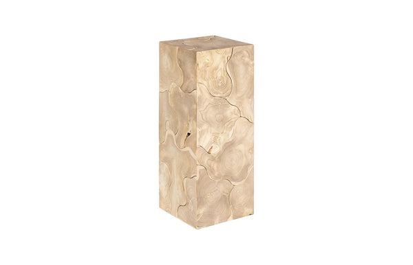 Phillips Collection Home Decor Phillips Collection Teak Slice Pedestal, Square, Bleached , MD