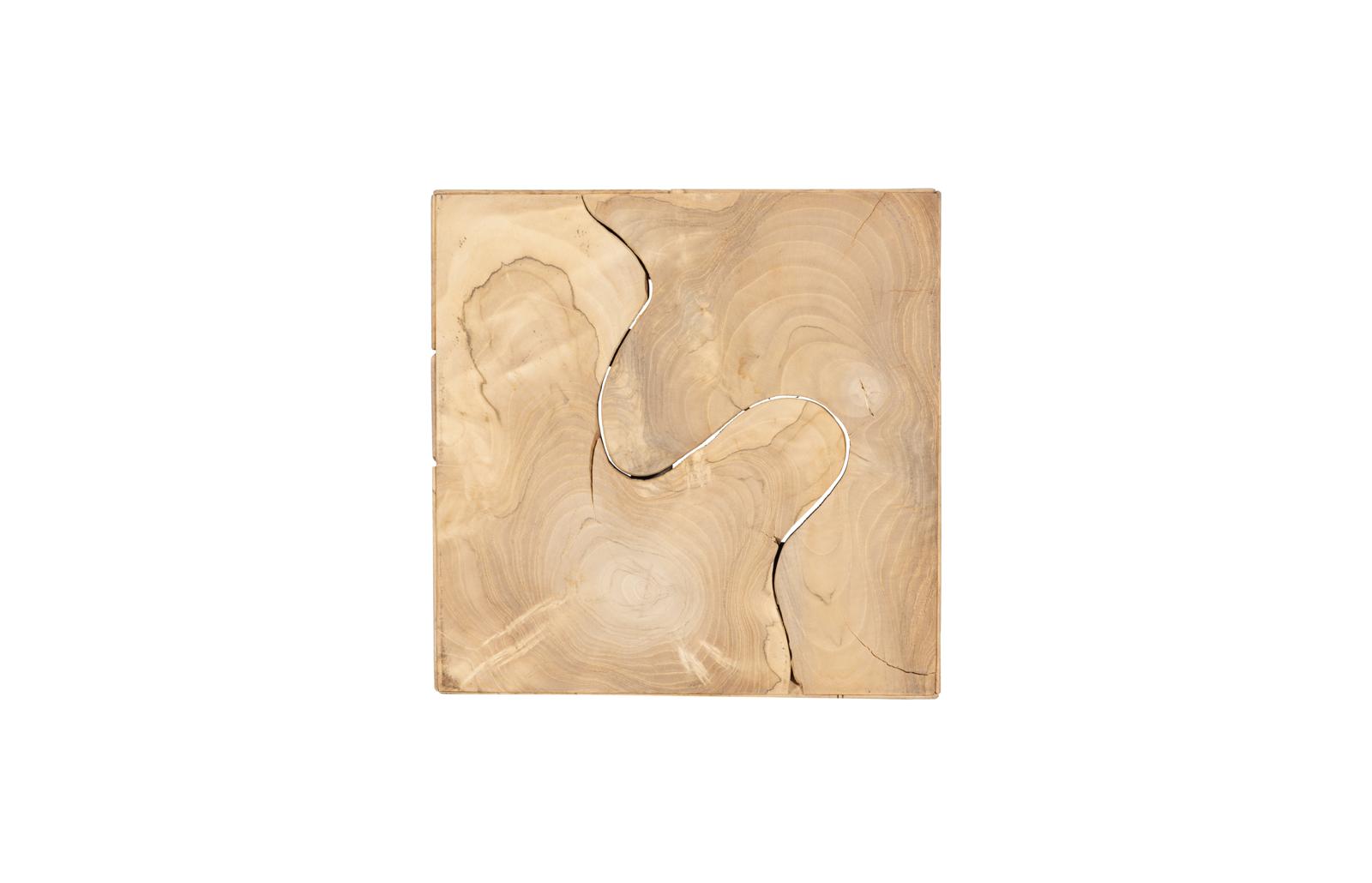 Phillips Collection Home Decor Phillips Collection Teak Slice Pedestal, Square, Bleached , SM