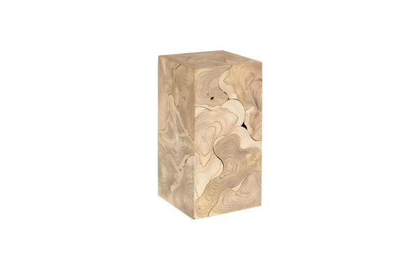 Phillips Collection Home Decor Phillips Collection Teak Slice Pedestal, Square, Bleached , SM