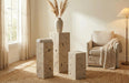Phillips Collection Home Decor Phillips Collection Teak Slice Pedestal, Square, Oat Finish, MD