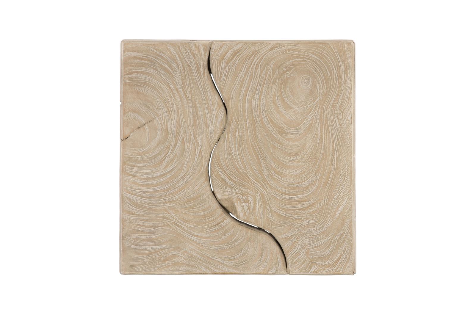 Phillips Collection Home Decor Phillips Collection Teak Slice Pedestal, Square, Oat Finish, MD