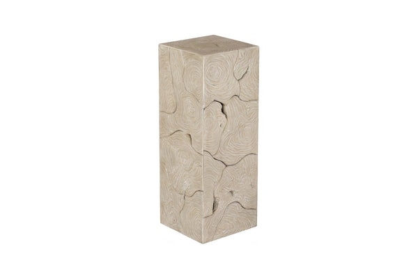 Phillips Collection Home Decor Phillips Collection Teak Slice Pedestal, Square, Oat Finish, MD