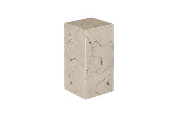 Phillips Collection Home Decor Phillips Collection Teak Slice Pedestal, Square, Oat Finish, SM
