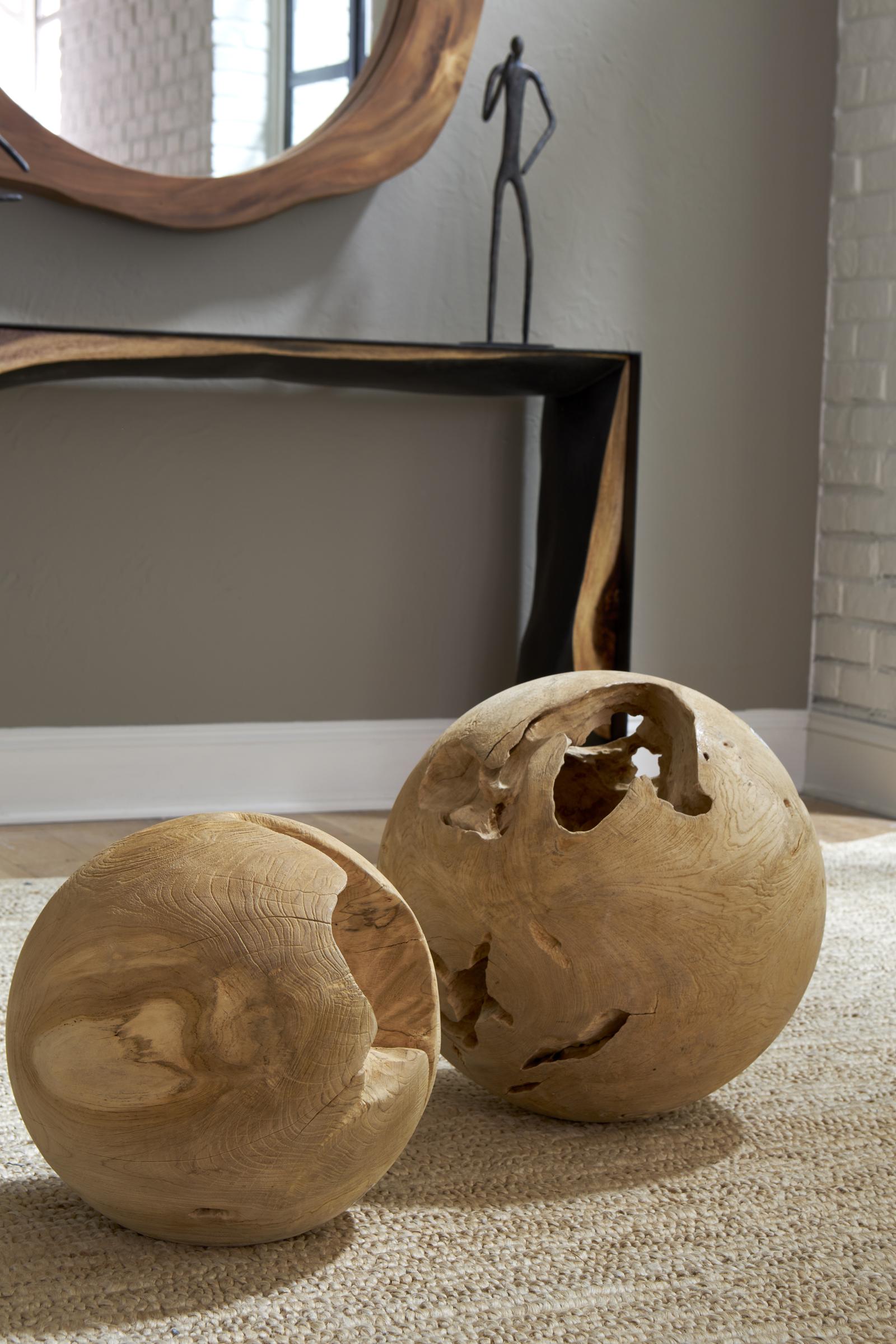 Phillips Collection Home Decor Phillips Collection Teak Wood Ball, Medium, Bleached