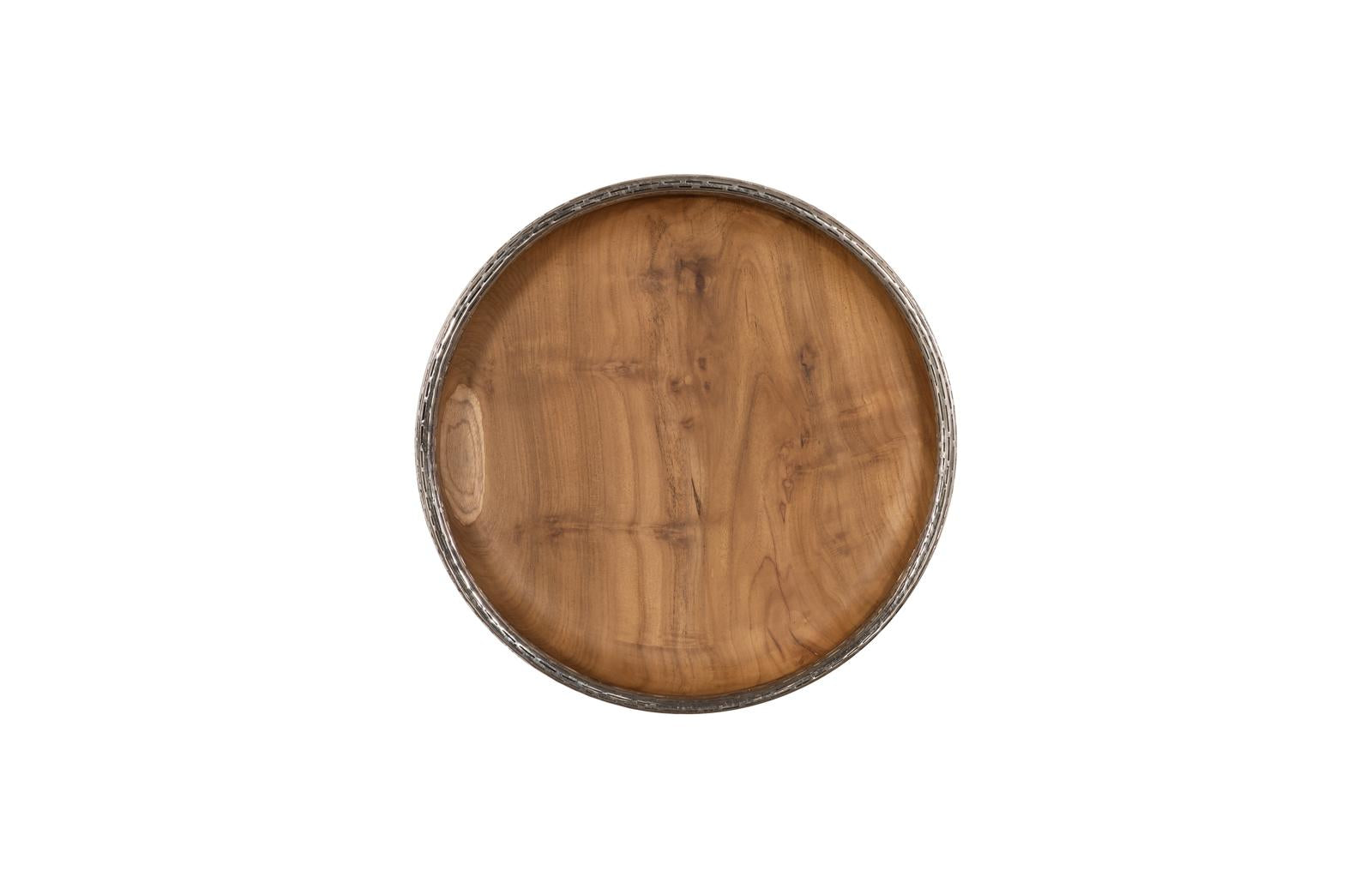 Phillips Collection Home Decor Phillips Collection Teak Wood Bowl Wall Art, Metallurgy Edge, XL