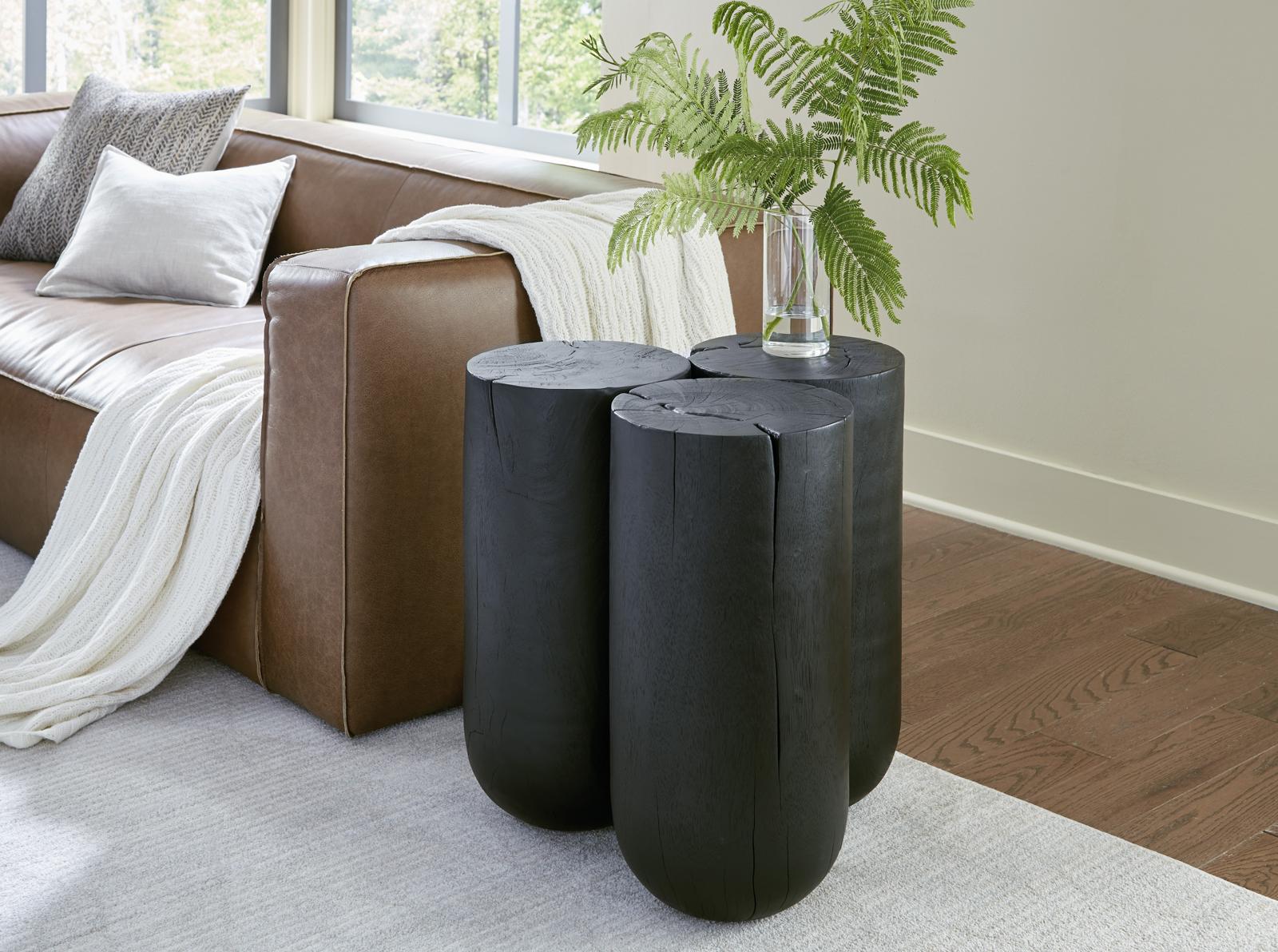 Phillips Collection Home Decor Phillips Collection Triflora Side Table, Black, Large