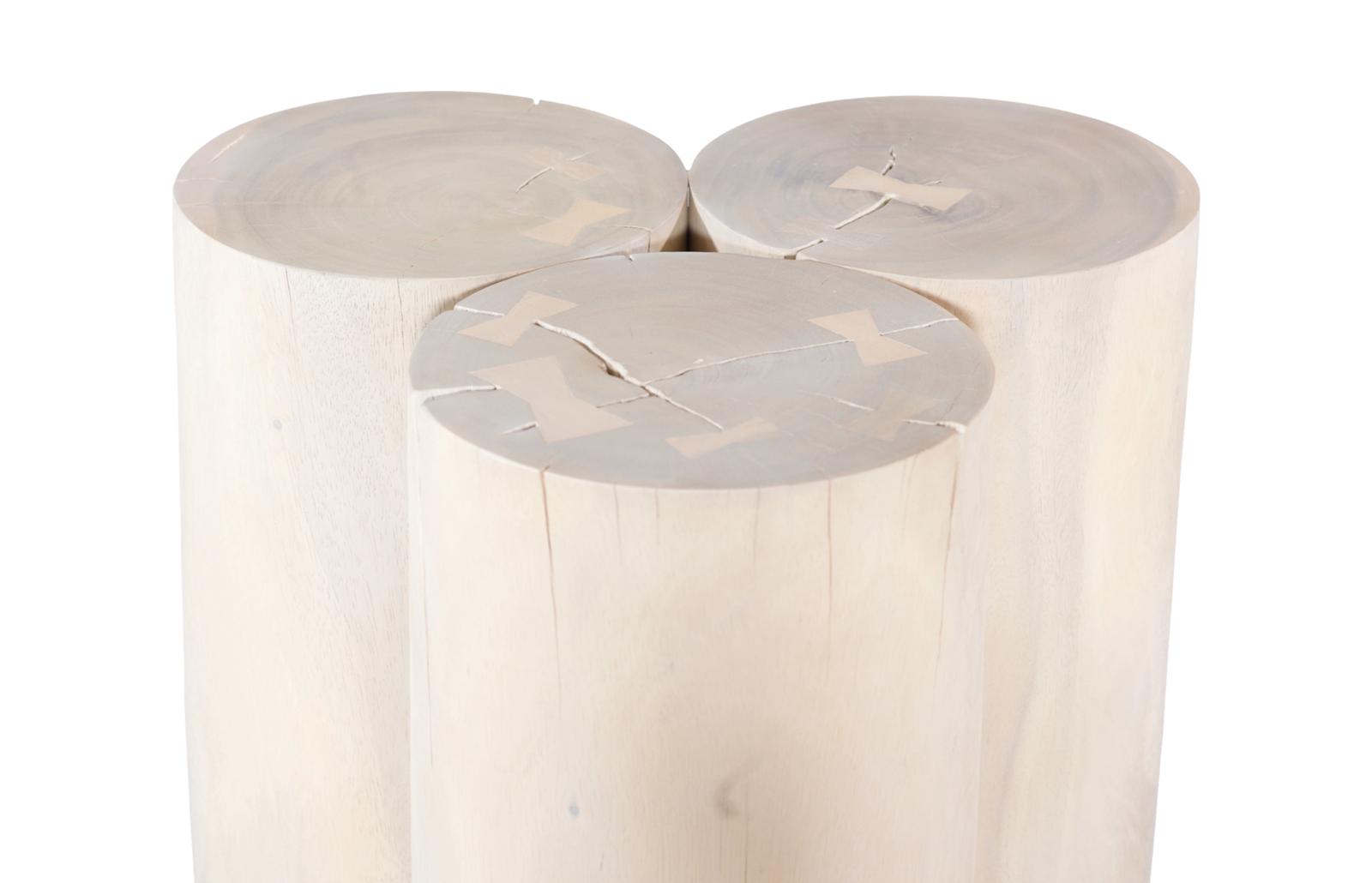 Phillips Collection Home Decor Phillips Collection Triflora Side Table, Bleached, Large
