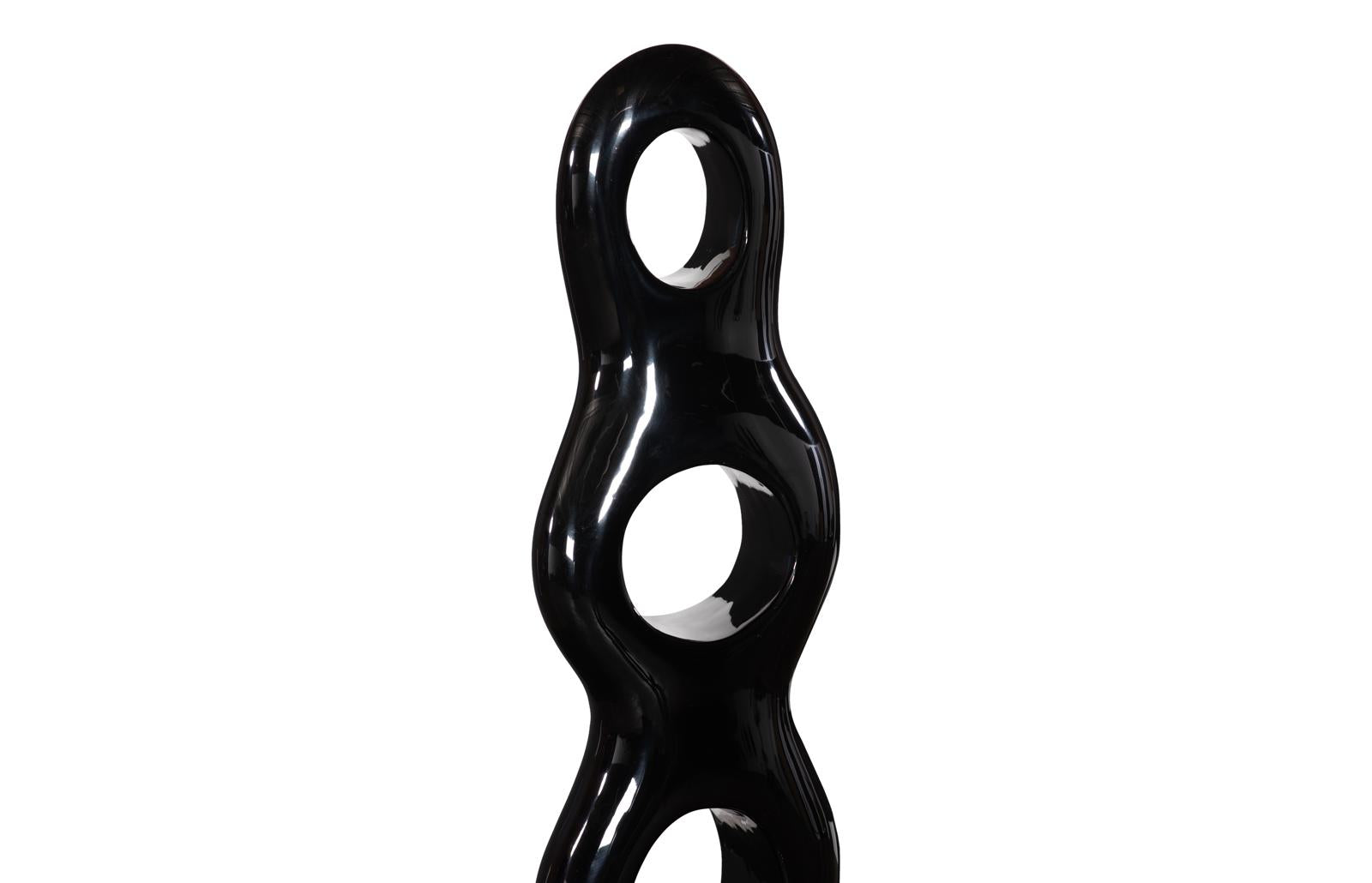 Phillips Collection Home Decor Phillips Collection Triple Circle Sculpture, Gel Coat Black