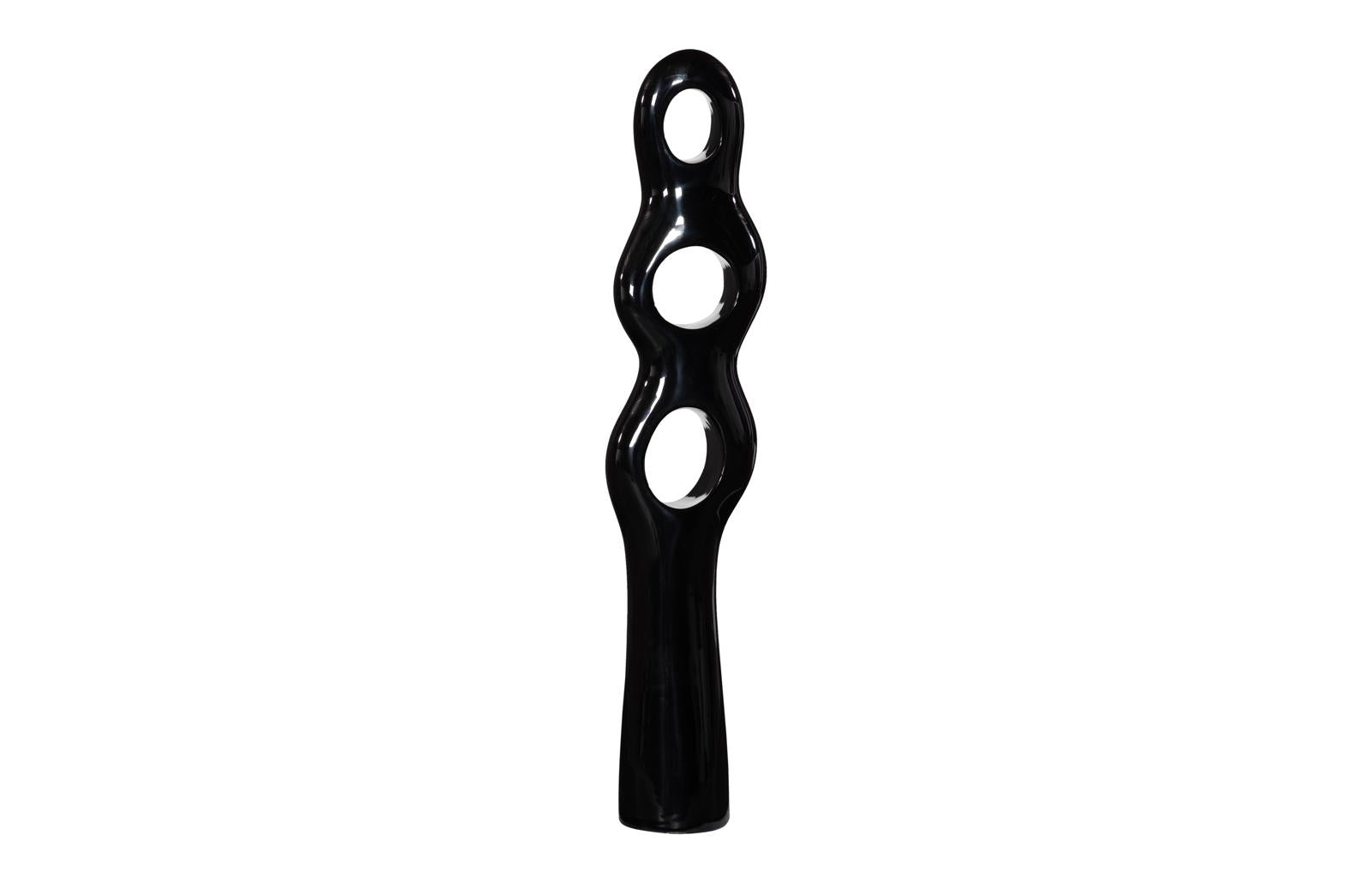 Phillips Collection Home Decor Phillips Collection Triple Circle Sculpture, Gel Coat Black