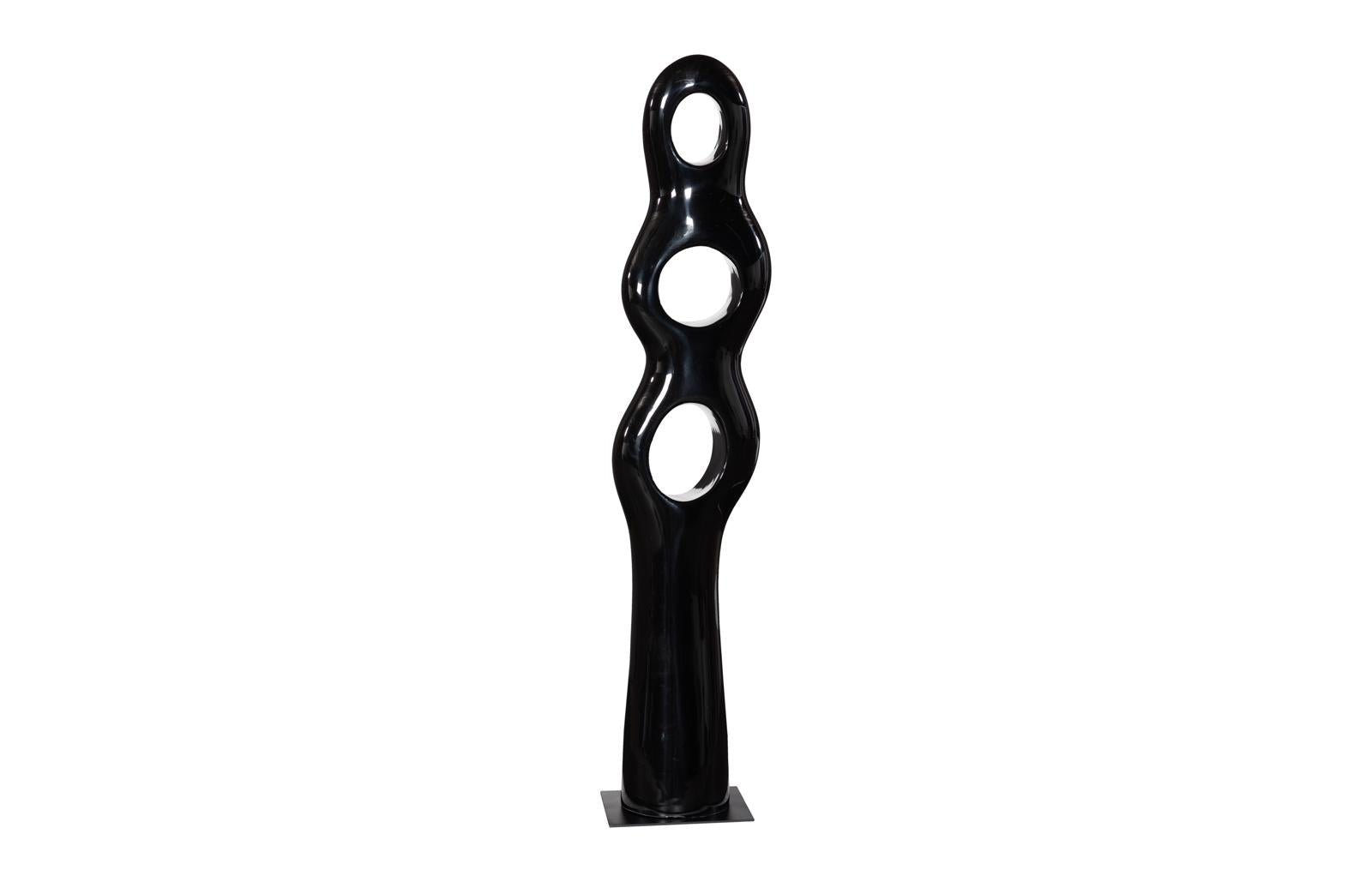 Phillips Collection Home Decor Phillips Collection Triple Circle Sculpture, Gel Coat Black