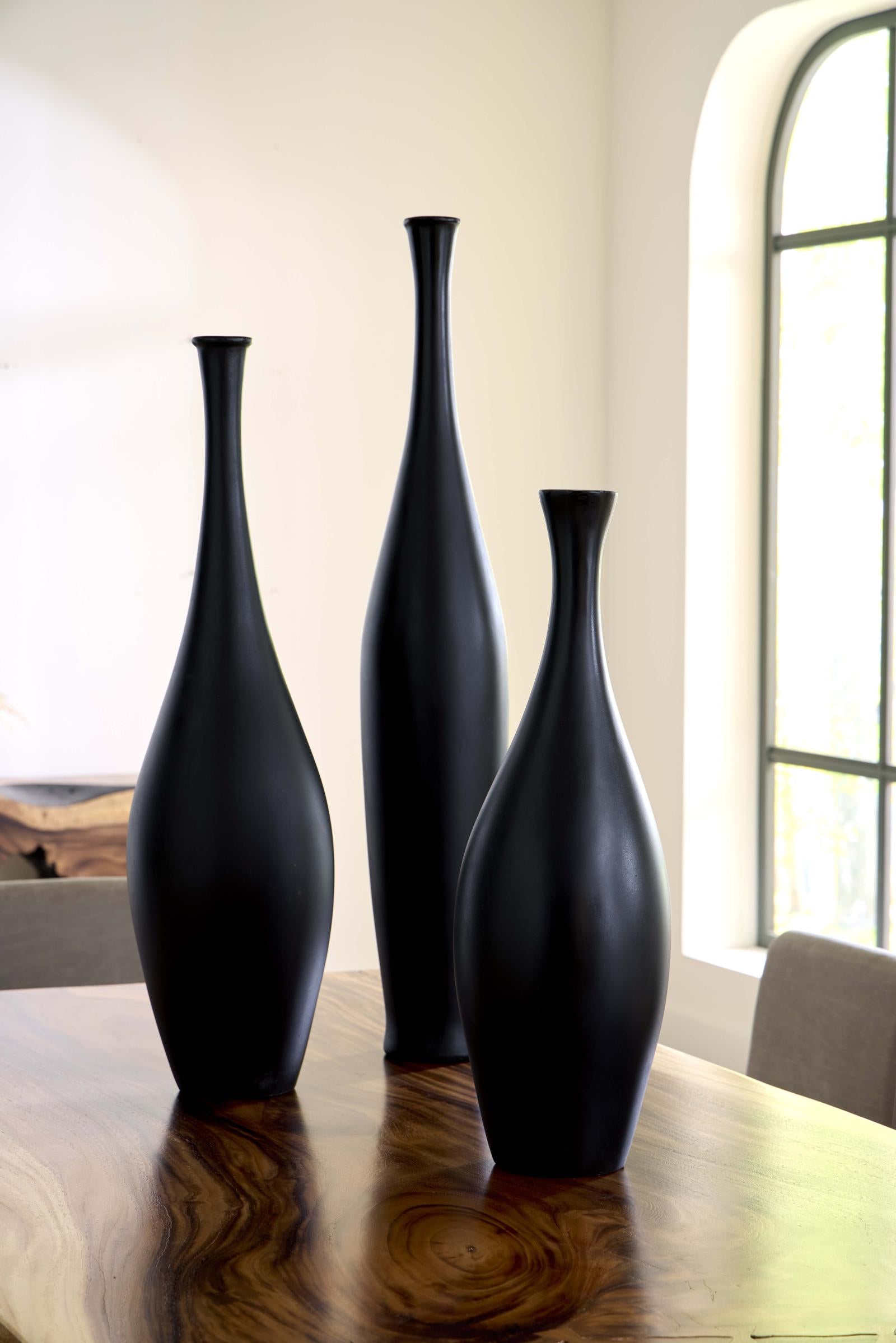 Phillips Collection Home Decor Phillips Collection Trumpet Vase, Medium, Matte Black