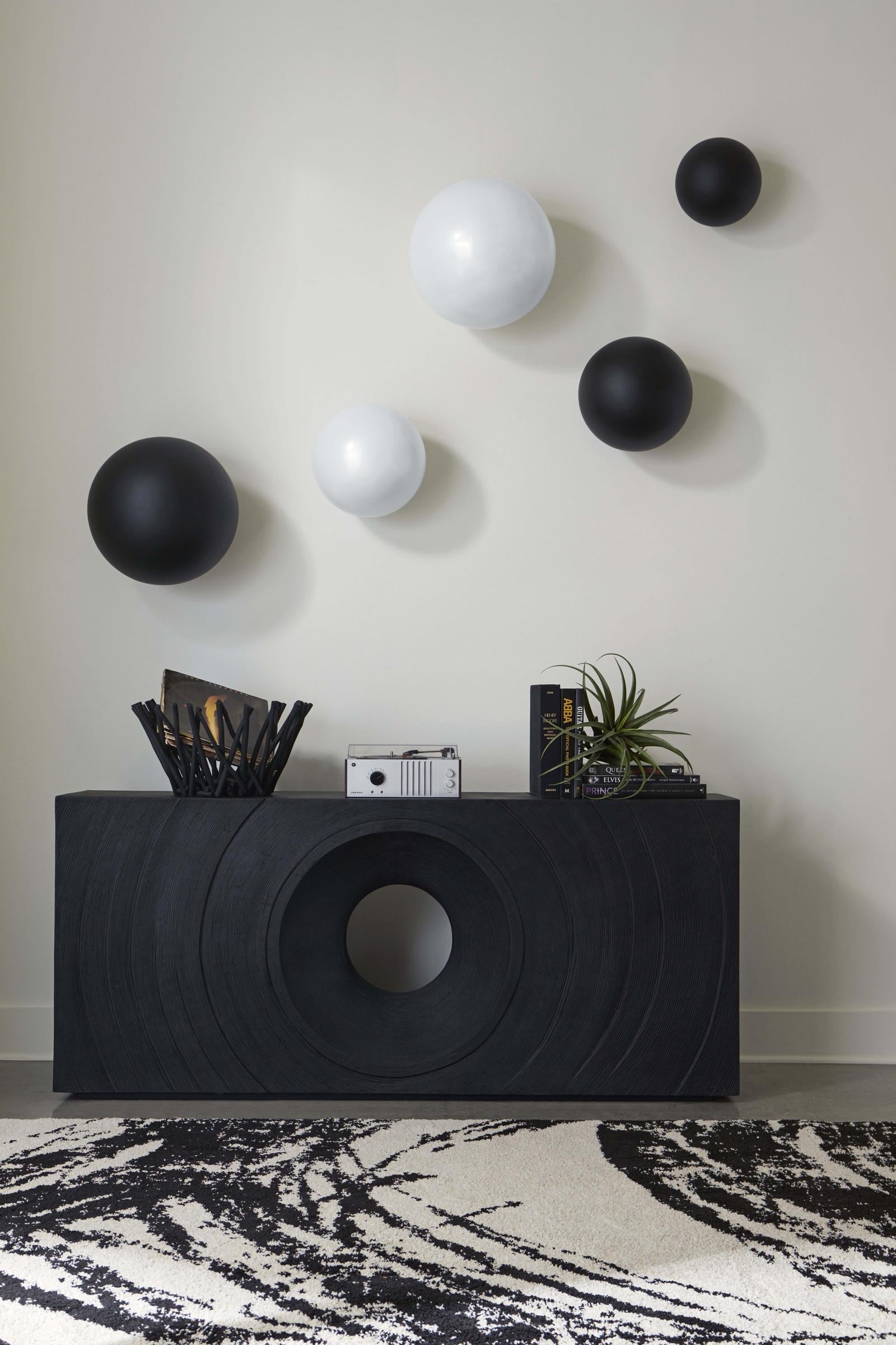 Phillips Collection Home Decor Phillips Collection Void Console Table, Black Stone