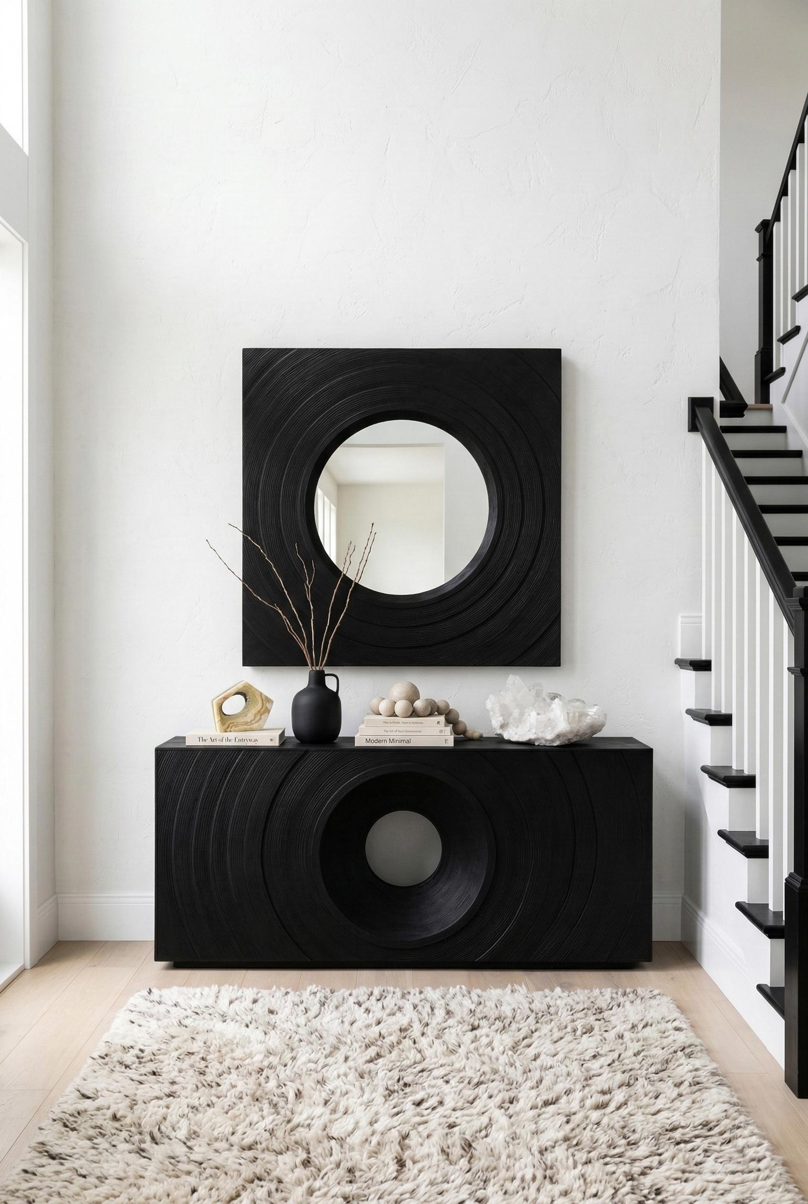 Phillips Collection Home Decor Phillips Collection Void Mirror, Black Stone