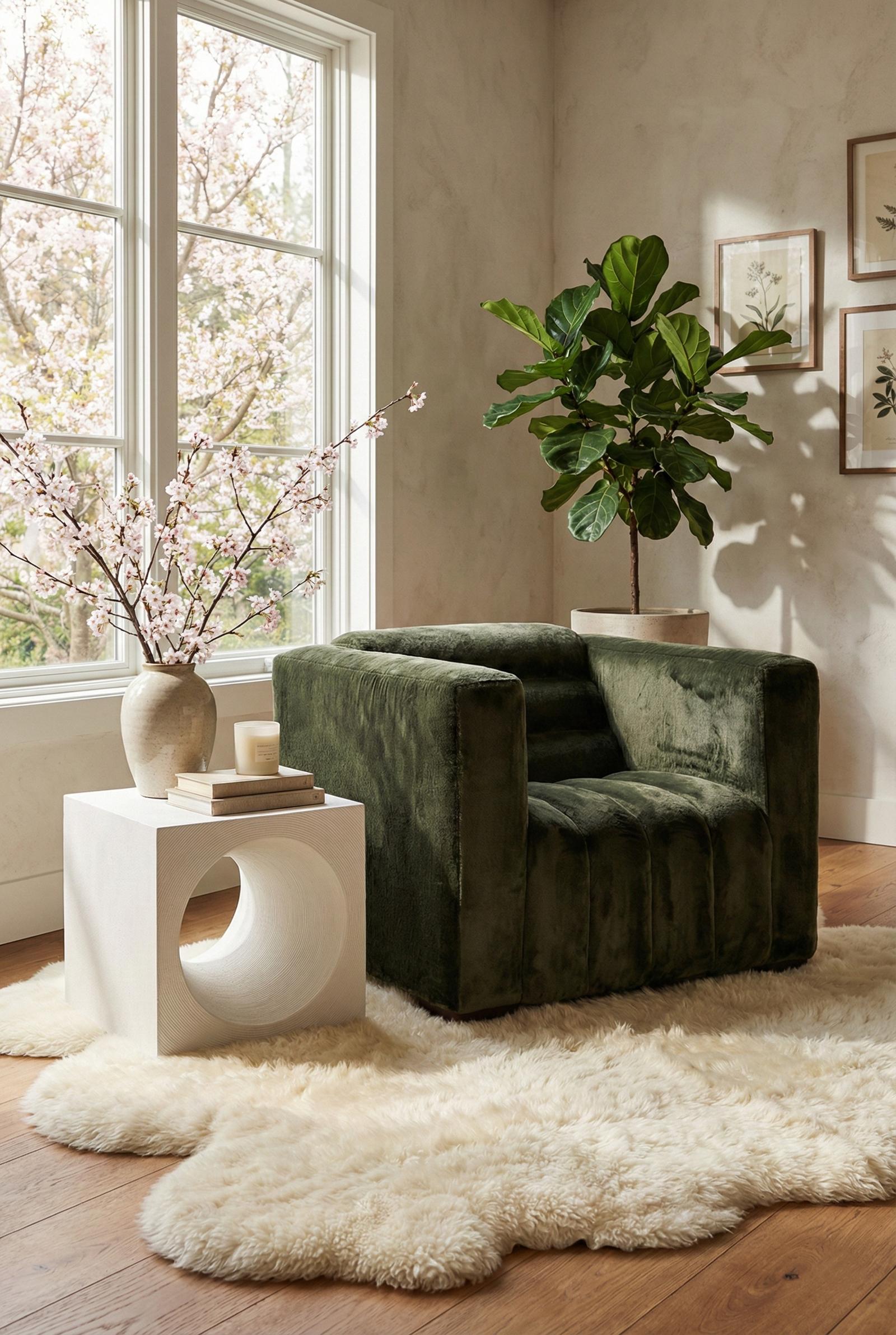 Phillips Collection Home Decor Phillips Collection Void Side Table, White Stone