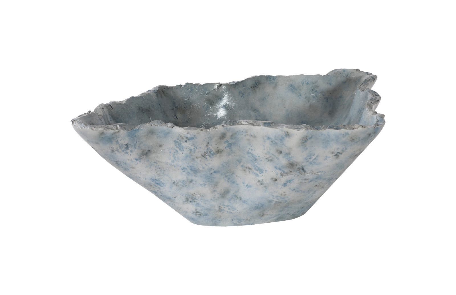 Phlillips Collection Home Phillips Collection Cast Blue Onyx Bowl, Faux Finish, Narrow