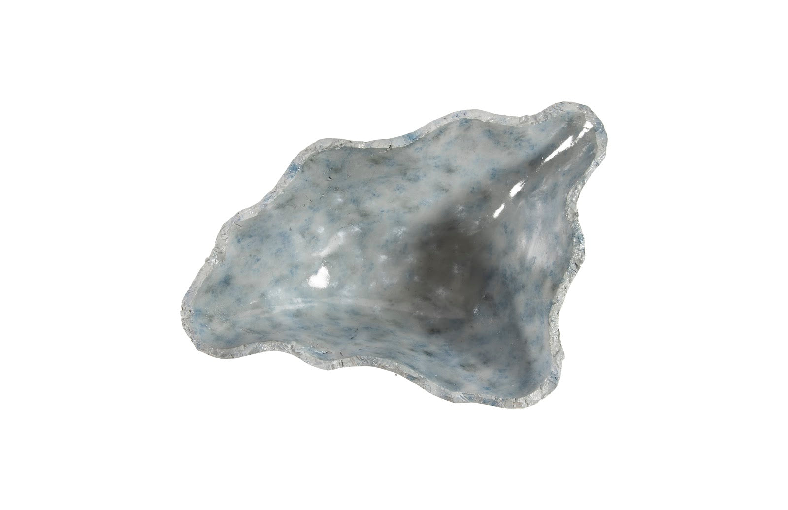 Phlillips Collection Home Phillips Collection Cast Blue Onyx Bowl, Faux Finish, Narrow