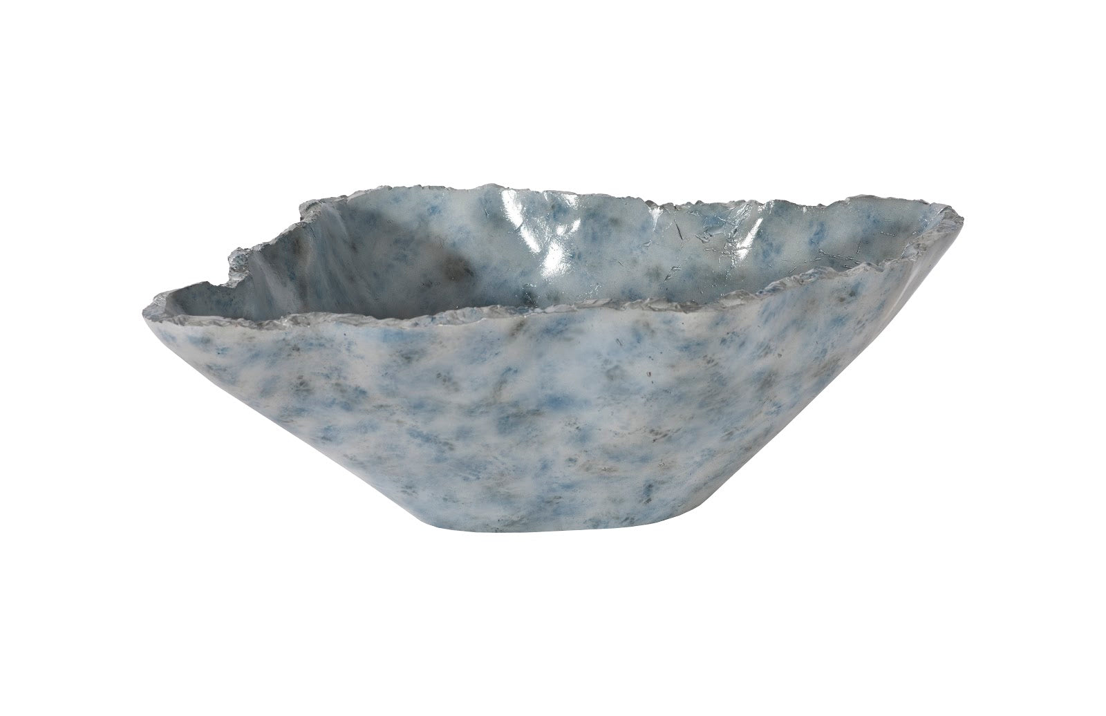Phlillips Collection Home Phillips Collection Cast Blue Onyx Bowl, Faux Finish, Narrow