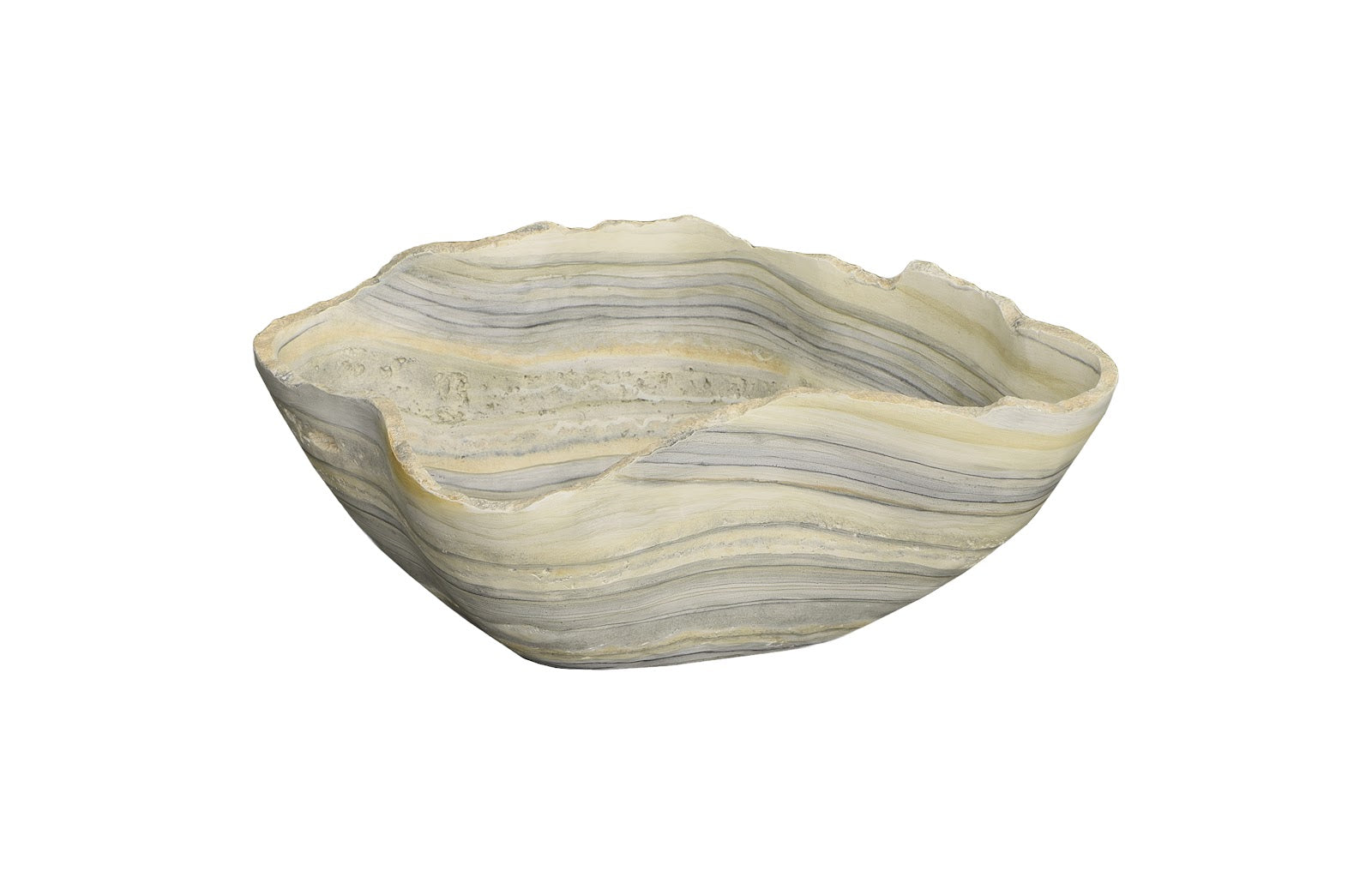 Phlillips Collection Home Phillips Collection Cast Gray Onyx Bowl, Faux Finish, Medium