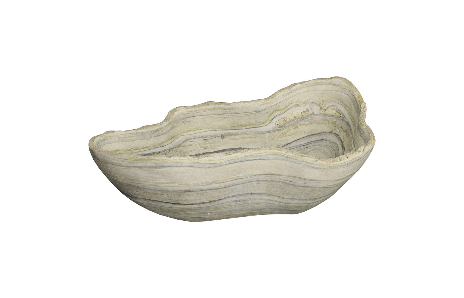 Phlillips Collection Home Phillips Collection Cast Gray Onyx Bowl, Faux Finish, Small