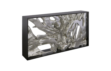 Phlillips Collection Home Rate to be Quoted Phillips Collection Cast Root Framed Console Table, Wood Frame, Resin, Silver Leaf