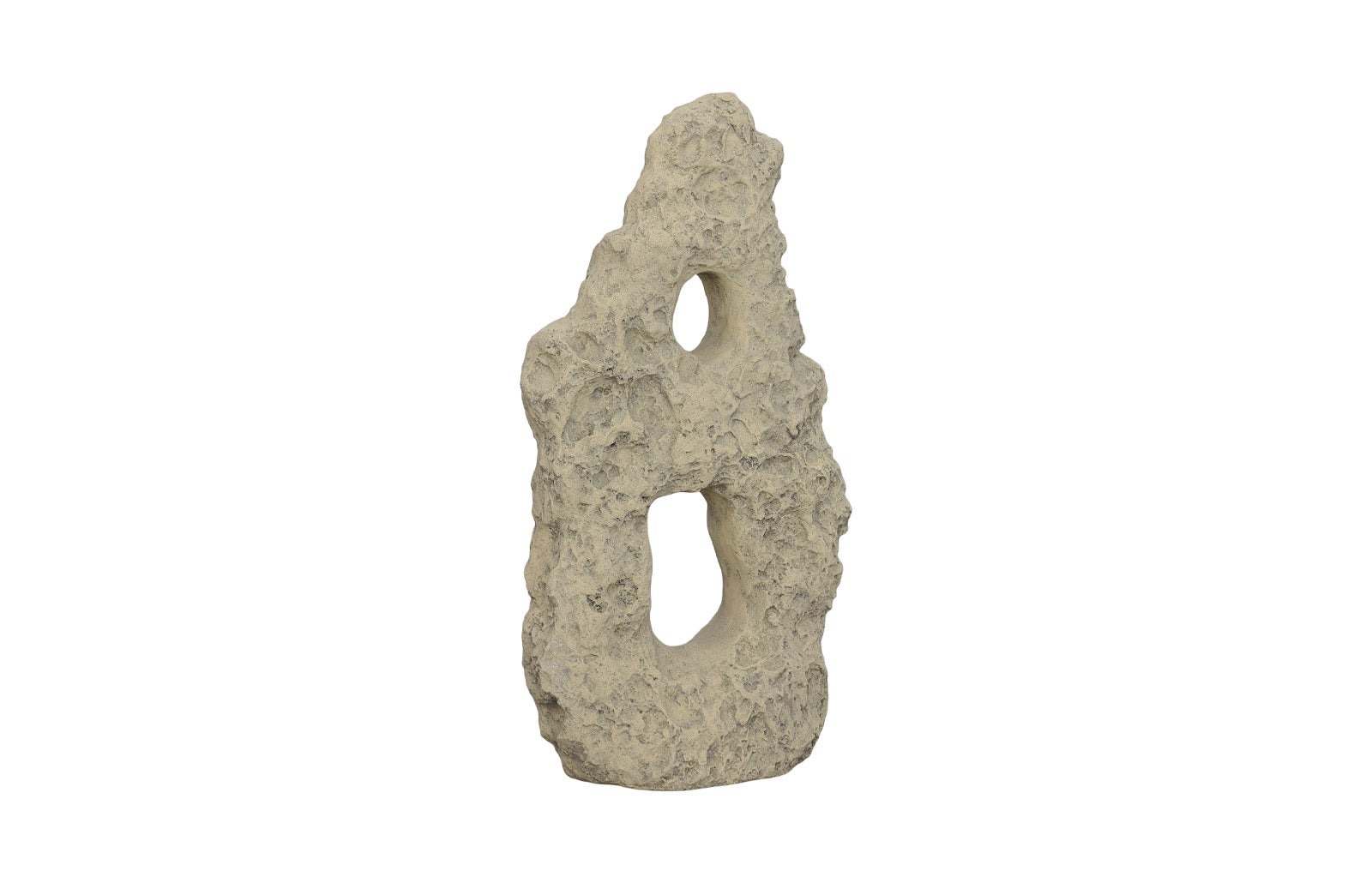 Phlillips Collection Home Phillips Collection Cast Stone Table Top Sculpture, Double Hole, Roman Stone