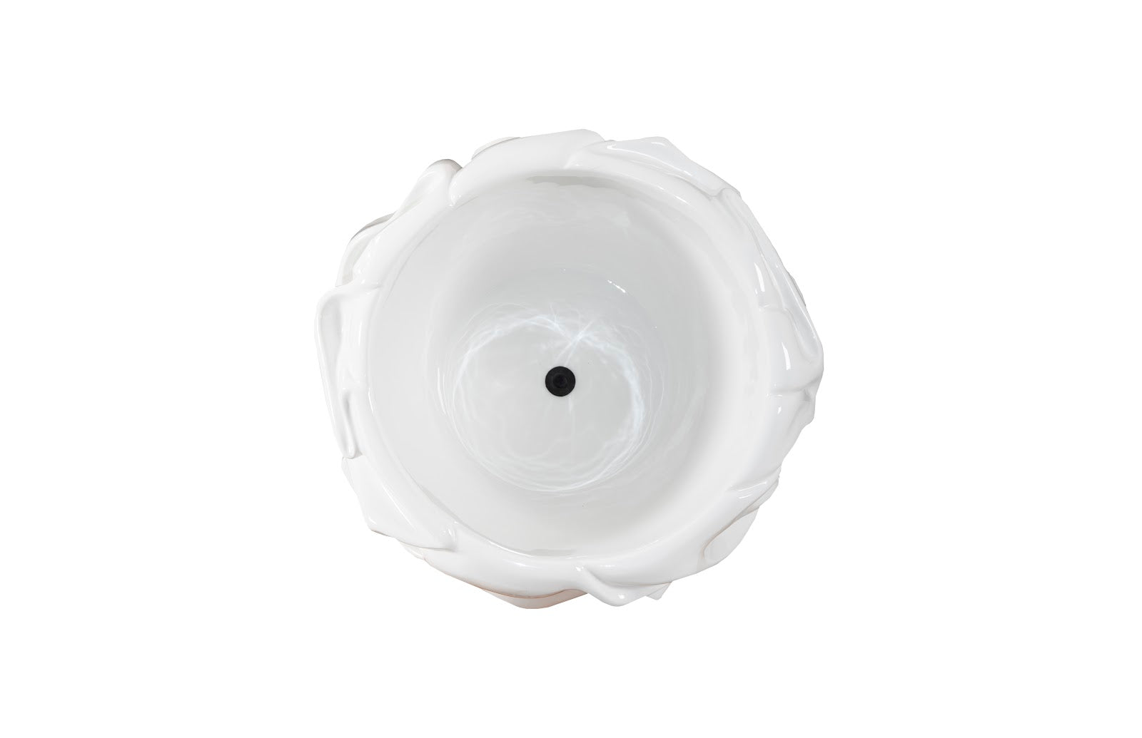 Phlillips Collection Home Rate to be Quoted Phillips Collection Drape Planter, Gel Coat White