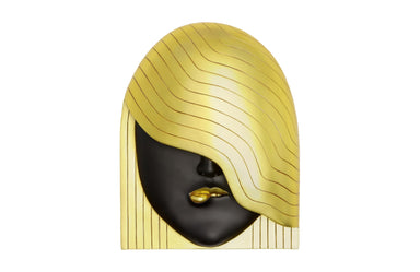 Phlillips Collection Home Phillips Collection Fashion Faces Wall Art, Large, Her Left Wave, Black and Gold