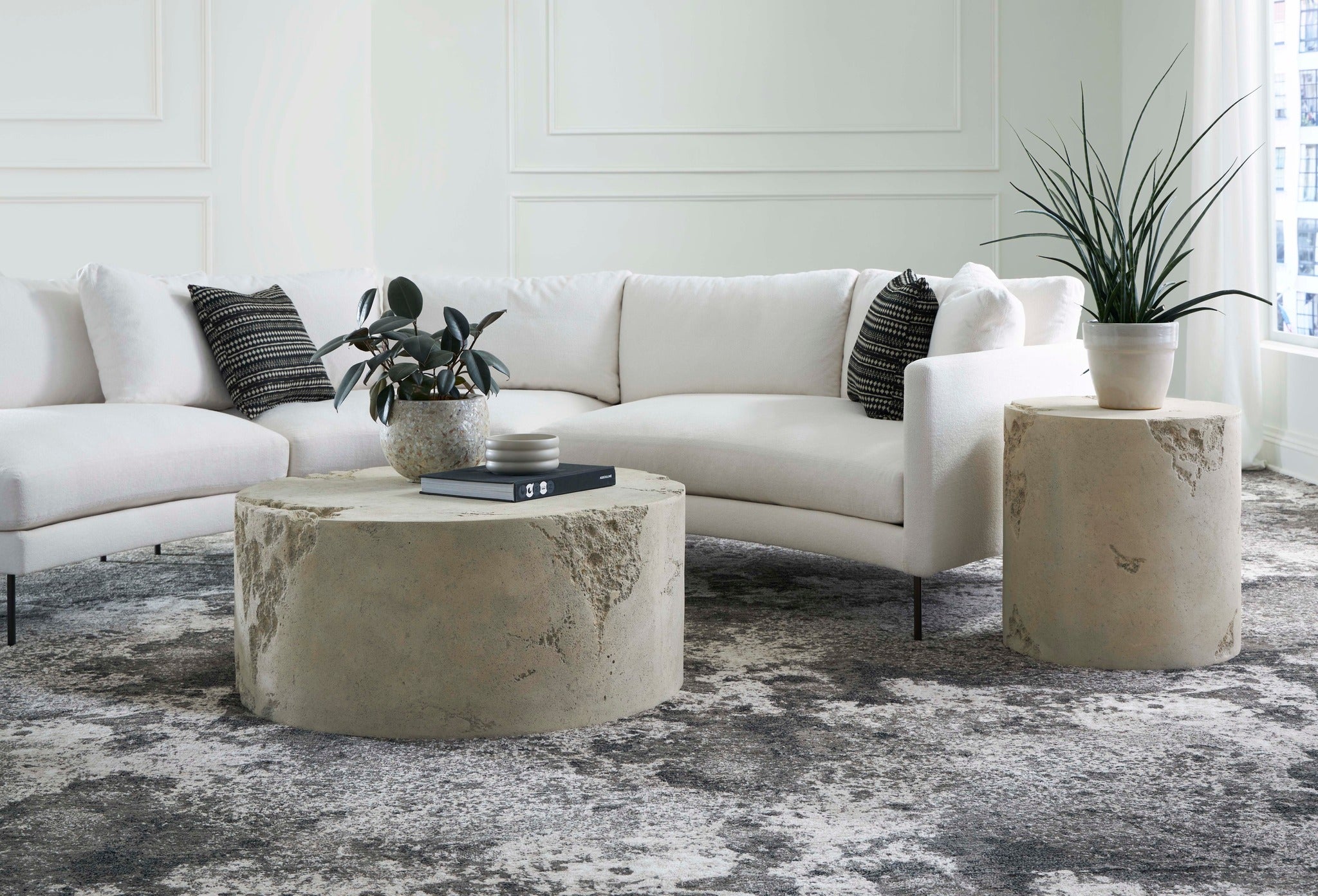 Phlillips Collection Home Phillips Collection Formation Side Table, Roman Stone