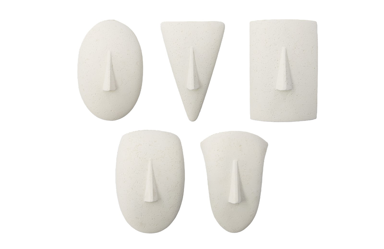 Phlillips Collection Home Phillips Collection Geometric Cycladic Wall Art, Set of 5, White Stone
