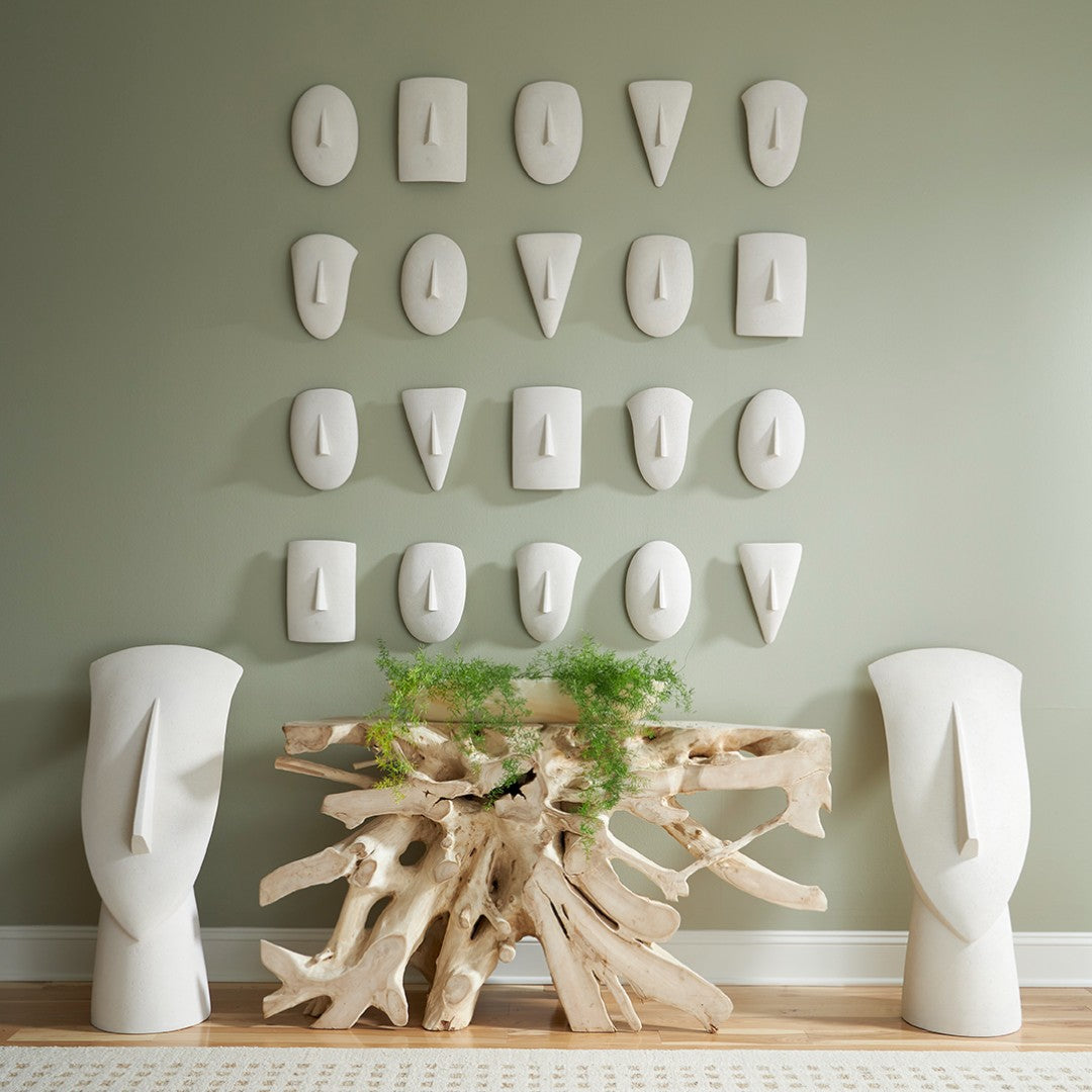 Phlillips Collection Home Phillips Collection Geometric Cycladic Wall Art, Set of 5, White Stone