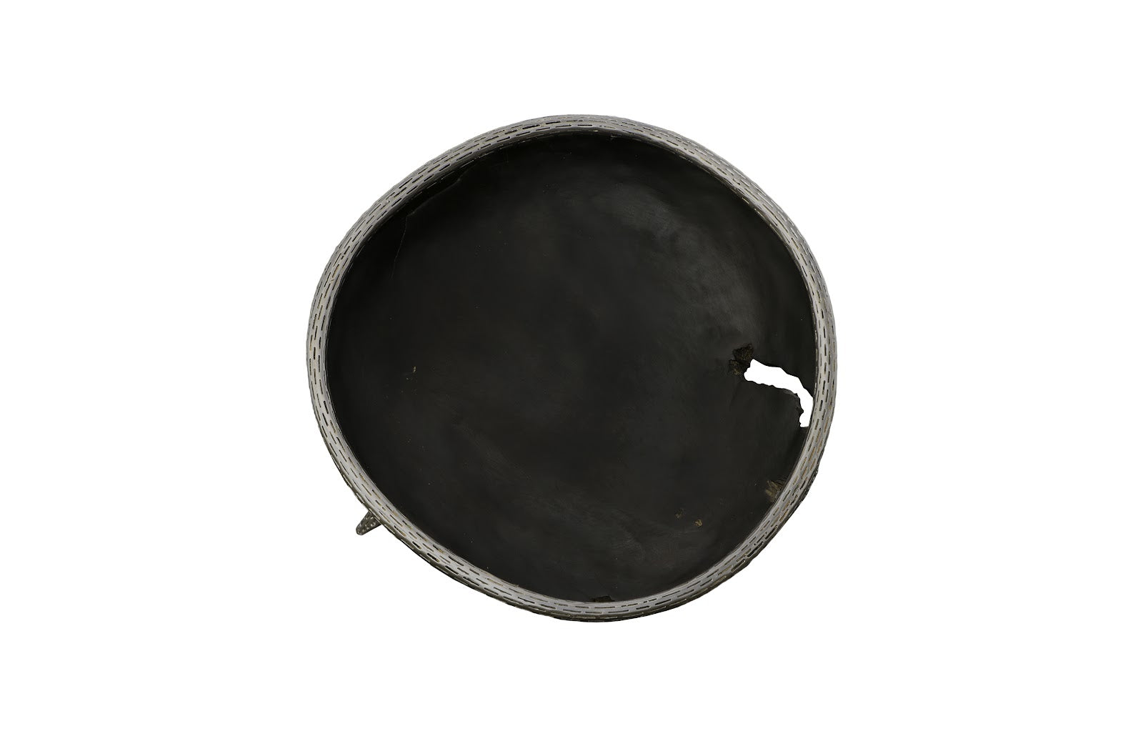 Phlillips Collection Home Phillips Collection Graven Table Top Bowl, Black and Stainless Steel