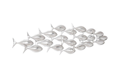 Phlillips Collection Home Phillips Collection School of Fish Wall Art, Silver Leaf