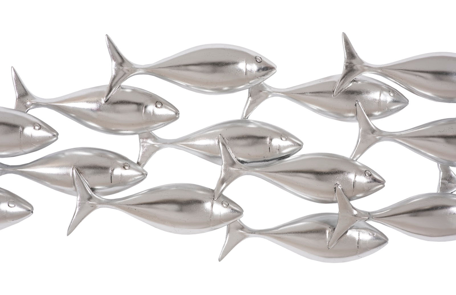 Phlillips Collection Home Phillips Collection School of Fish Wall Art, Silver Leaf