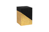 Phlillips Collection Home Phillips Collection Scorched Side Table, Black and Gold Leaf