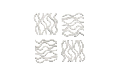 Phlillips Collection Home Phillips Collection Vine Wall Tile, Matte White, Set of 4