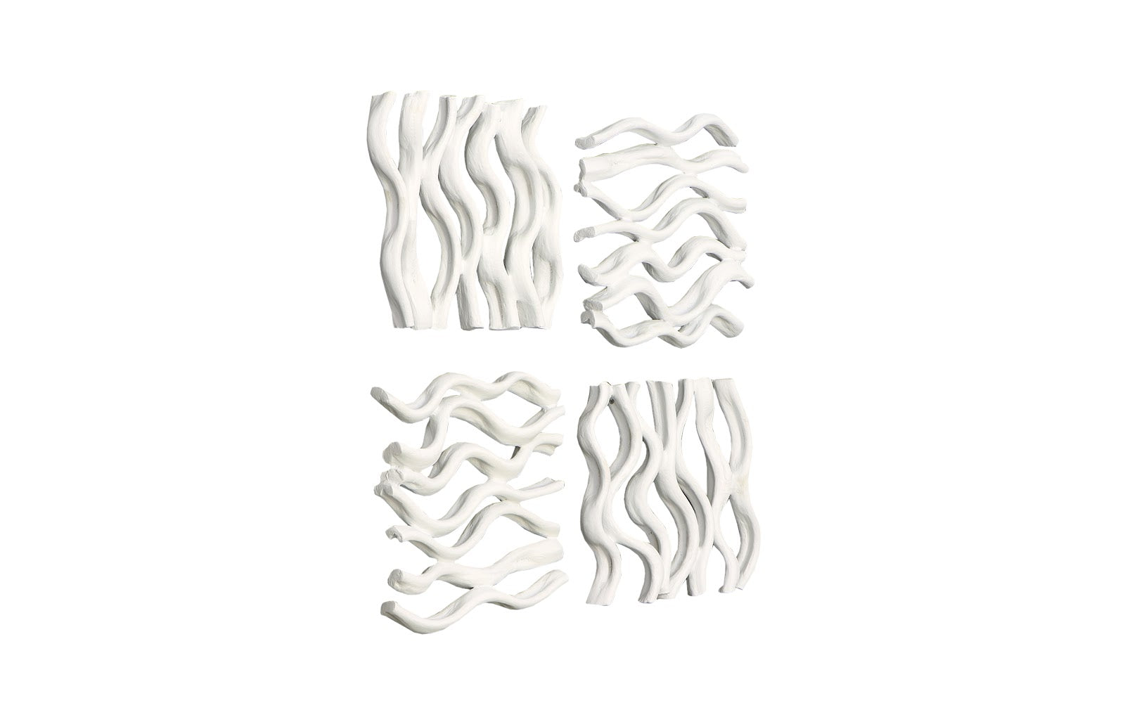 Phlillips Collection Home Phillips Collection Vine Wall Tile, Matte White, Set of 4