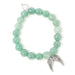 PowerBeads by jen Jewelry Average 7" 10mm Faceted Green Aventurine paired with Silver Angel Wings