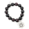 PowerBeads by jen Jewelry Average 7" Black Onyx with Silver Crystal Star of Hope