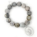 PowerBeads by jen Jewelry Average 7" Private Collection- Cathedral Agate with Silver Lourdes
