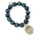 PowerBeads by jen Jewelry Average 7" Private Collection- Celestial Tiger Eye with Gold Filagree Notre Dame