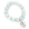 PowerBeads by jen Jewelry Average 7" White Calcite with Saint Valentine-Patron Saint of Healthy Marriages