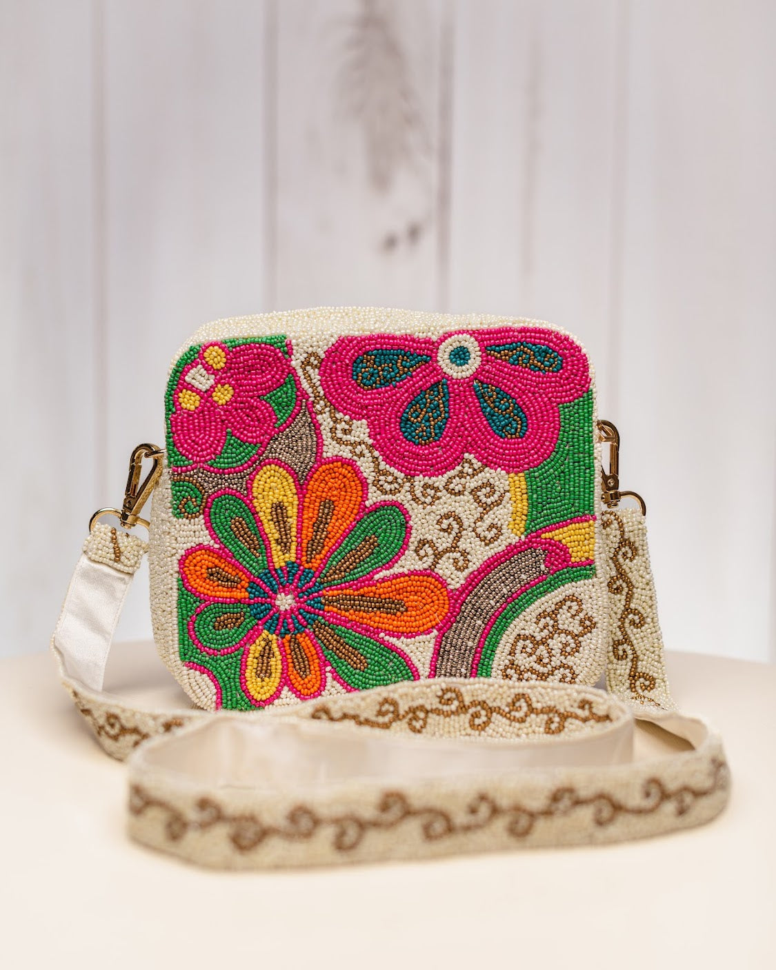 Pria Handmade Accessories BAGS Floral Neon Crossbody Bag
