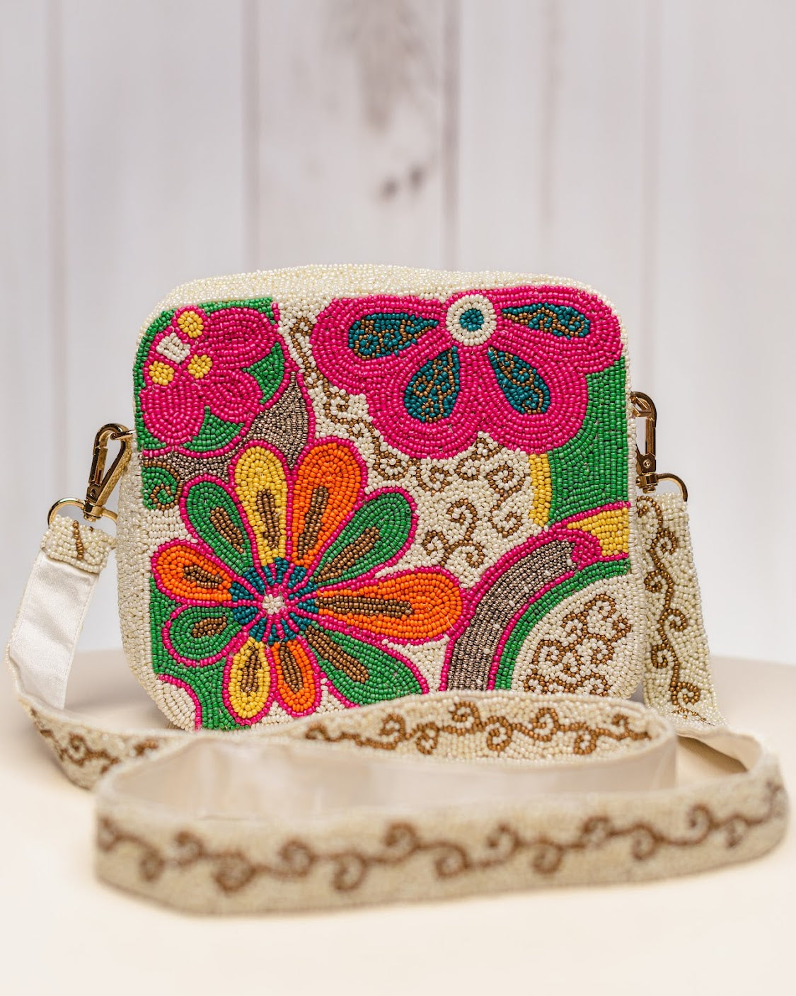 Pria Handmade Accessories BAGS Floral Neon Crossbody Bag