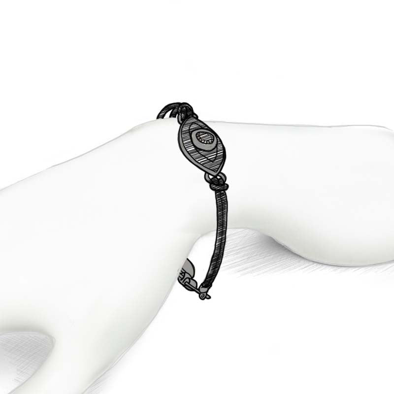 Michal Golan Medium silver & gold evil eye bracelet