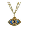Michal Golan Deep Blue and Gold Evil Eye Necklace
