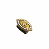 Michal Golan Gold & white evil eye ring, handmade at Michal Golan studios USA