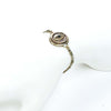 Michal Golan Round silver evil eye bracelet on double chain, handmade at Michal Golan studios USA